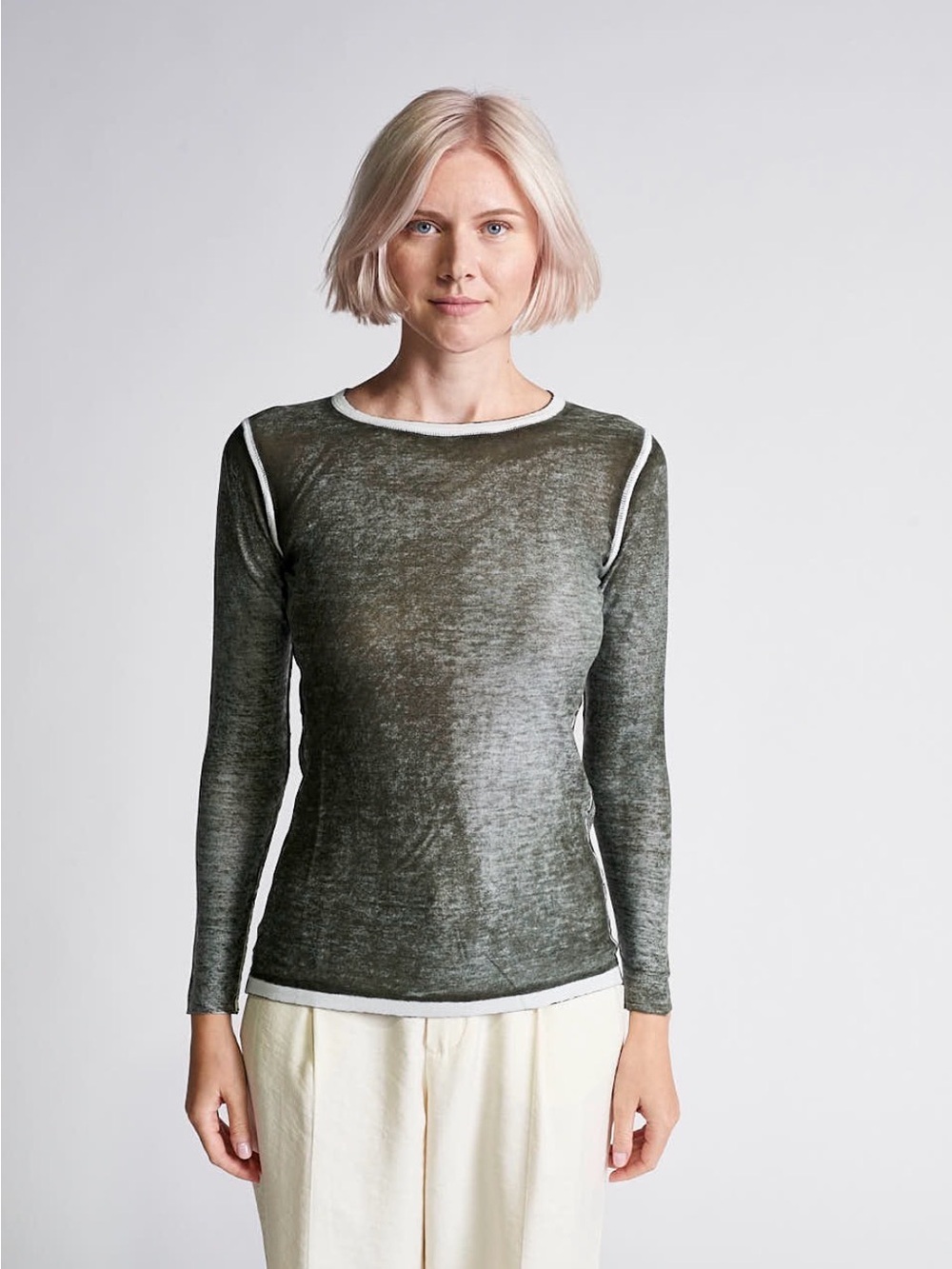 Overdye Fitted Crew Top